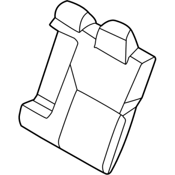 Nissan 88611-5EE3A Pad Assy-Back, Rear Seat RH