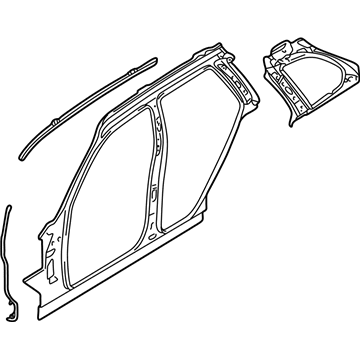 BMW 41-21-7-131-317 Left Interior Side Frame