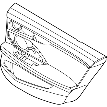 BMW 51-42-9-500-405 DOOR TRIM PANEL, REAR, LEFT
