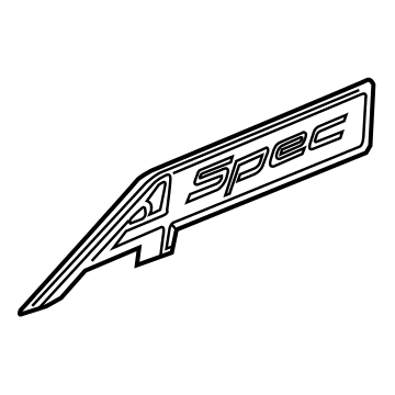 Acura 75717-T3R-A01 Emblem, Passenger Side Side (A-Spec)