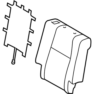 Lexus 71077-60J00-C2 Rear Seat Back Cover Sub-Assembly, Right (For Separate Type)