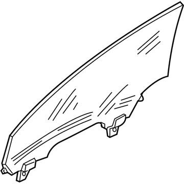 Nissan 80300-1GR0A Glass Assembly-Door Window, RH