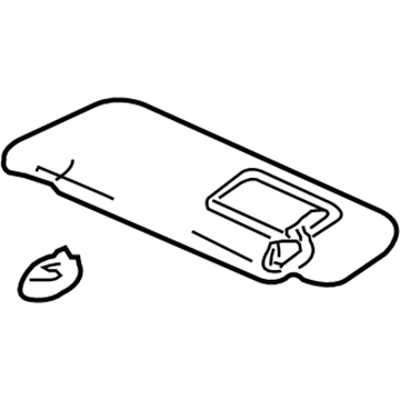 Toyota 74310-12D61-B0 Sunvisor