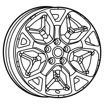 Mopar 6EZ051STAB Aluminum Wheel