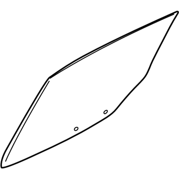 Kia 0K30C72511 Glass-Rear Door, RH