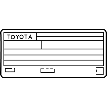 Toyota 11298-F0032 Emission Label