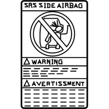 Nissan 98591-10Y00 Label, Air Bag