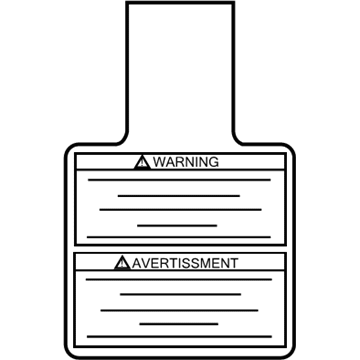 Nissan 98590-79911 Label-Caution Air Bag, Instrument