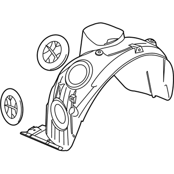 BMW 51-71-7-207-577 Cover, Wheel Housing, Front Left