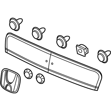 Honda 74890-TR0-A01ZA Garnish Assembly, Rear License (Taffeta White)