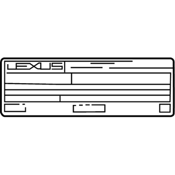 Lexus 11298-31F70 Label, Emission Control