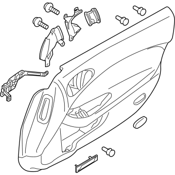 Nissan 80900-6GP0A FINISHER ASSY-FRONT DOOR, RH