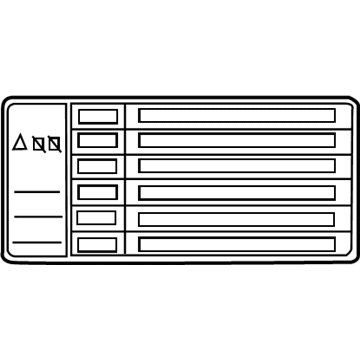 Toyota 16793-31070 Fan Label