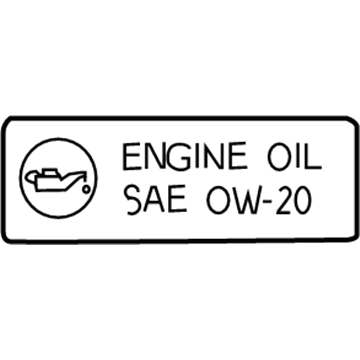 Toyota 15369-0P010 Oil Caution