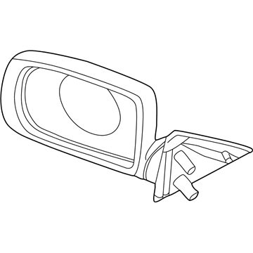 BMW 51-16-8-266-601 Exterior Mirror Without Glass, Heated, Left