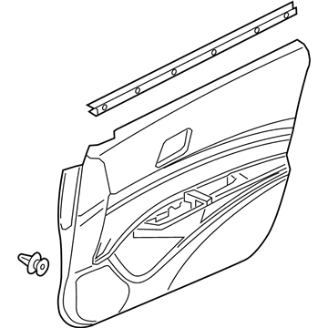 Acura 83501-TX6-A01ZA Lining, Right Front Door (Lower) (Premium Black)