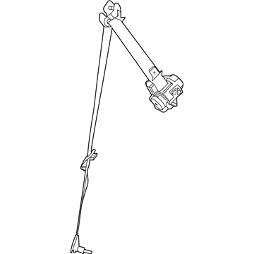 Hyundai 89820-S8500-NNB Rear Seat Belt Assembly, Right