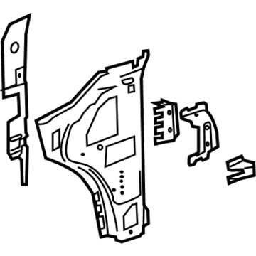 GM 23211643 Inner Hinge Pillar