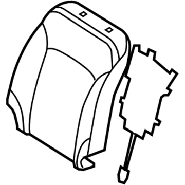Lexus 71073-53880-A2 Front Seat Back Cover Sub-Assembly, Right (For Separate Type)