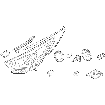 Kia 92101G5140 Driver Side Headlight Assembly