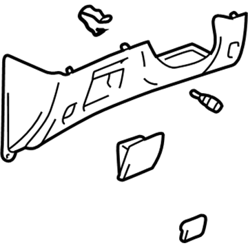 Lexus 55302-33110-C0 Panel, Instrument Panel Finish, Lower LH