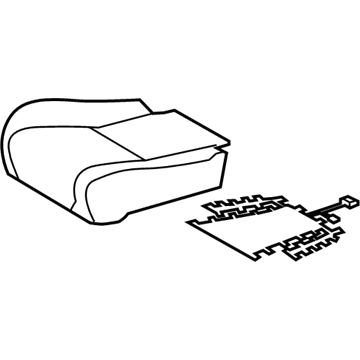 Lexus 71071-0E201-A1 Front Seat Cushion Cover Sub-Assembly, Right (For Separate Type)