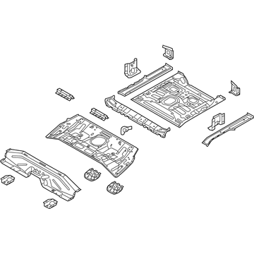 Hyundai 65510-G7000 Panel Assembly-Rear Floor