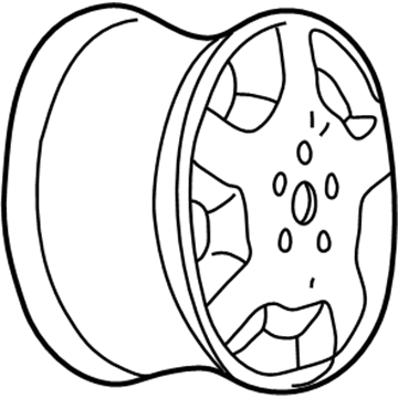 GM 9591907 Wheel Rim Assembly-15X7 *Silver