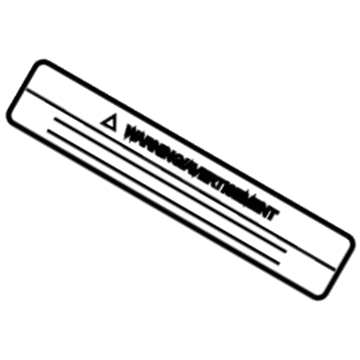 Nissan 21599-89916 Label-Caution, Motor Fan