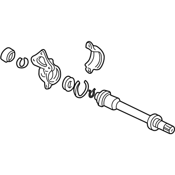 Honda 44500-S0X-A00 Shaft Assembly, Half