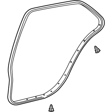 Lexus 67871-50030 Weatherstrip, Rear Door, RH