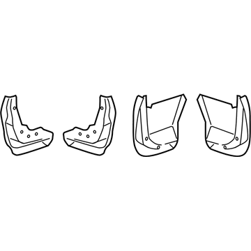 Acura 08P00-SJA-210A Front And Rear Splash Guards (Alberta White Pearl - Exterior)