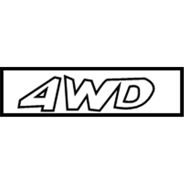 Hyundai 86334-26900 4Wd Emblem