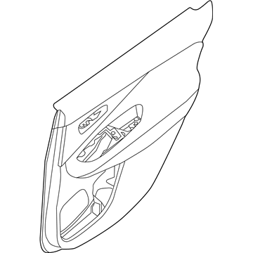 Nissan 82900-9UA7A Finisher Assy-Rear Door, RH