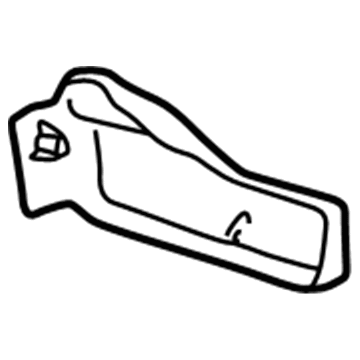 GM 88895012 Cover, Rear Seat Reclining Inner Finish LH *Ebony