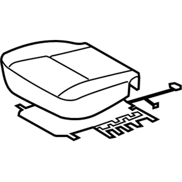 Lexus 71072-30D20-B1 Front Seat Cushion Cover, Left (For Separate Type)