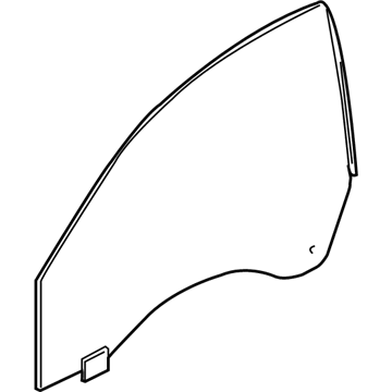 BMW 51-33-7-009-709 Side Window, Green, Door, Left