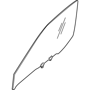 Nissan 80300-ZL00A Glass Assembly-Door Window, RH