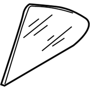 Nissan 82262-5M000 Glass-Rear Door Corner, RH