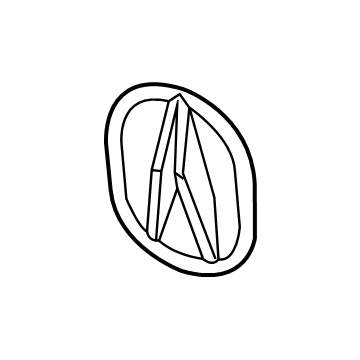 Acura 75701-TJB-A01 Emb, Rear Center A-Mark