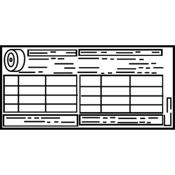 Toyota 42661-60492 Tire Pressure Label