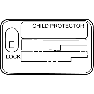 Toyota 69339-60030 Child Lock Label