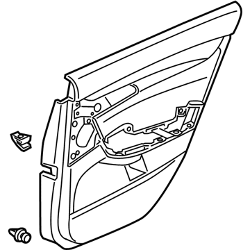 Acura 83701-TK4-A03ZA Bse Right, Rear Door (Gray)