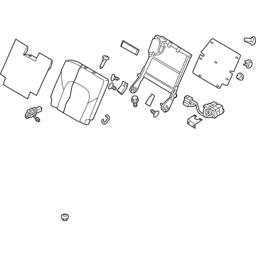 Infiniti 89600-6JE9A BACK ASSY-3RD SEAT,RH