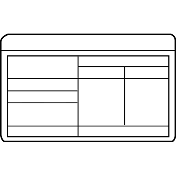 Hyundai 05203-K2400 Label-Tire Pressure