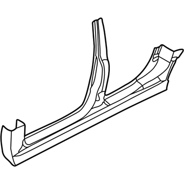 BMW 41-00-8-225-971 Column B With Left Rocker Panel