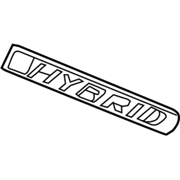 Honda 75723-T3W-A01 Emblem, Rear (Hybrid)