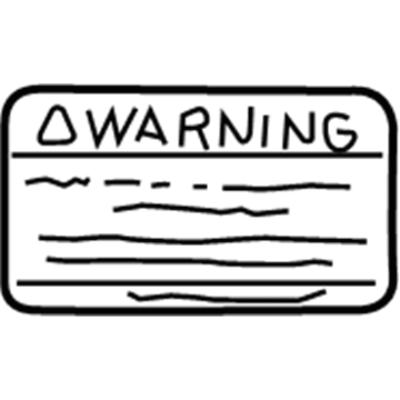 Lexus 74598-30040 Label, Passenger Air Bag Caution