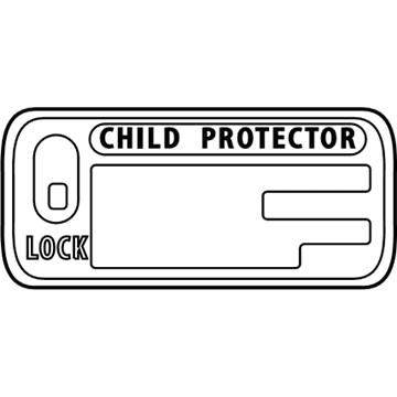 Toyota 69339-52010 Child Lock Label