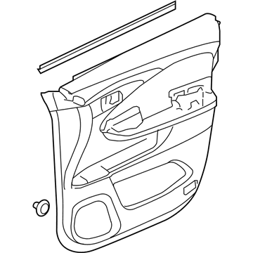 Honda 83501-TG7-A34ZA LINING, R. FR. DOOR ASSY. (LOWER) *YR507L* (SHADOW BEIGE)